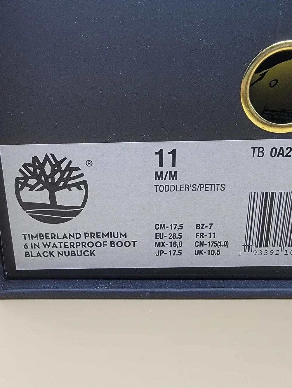 Timberland X SpongeBob Premium 6in Waterproof Boot Toddler's Size 11C Black